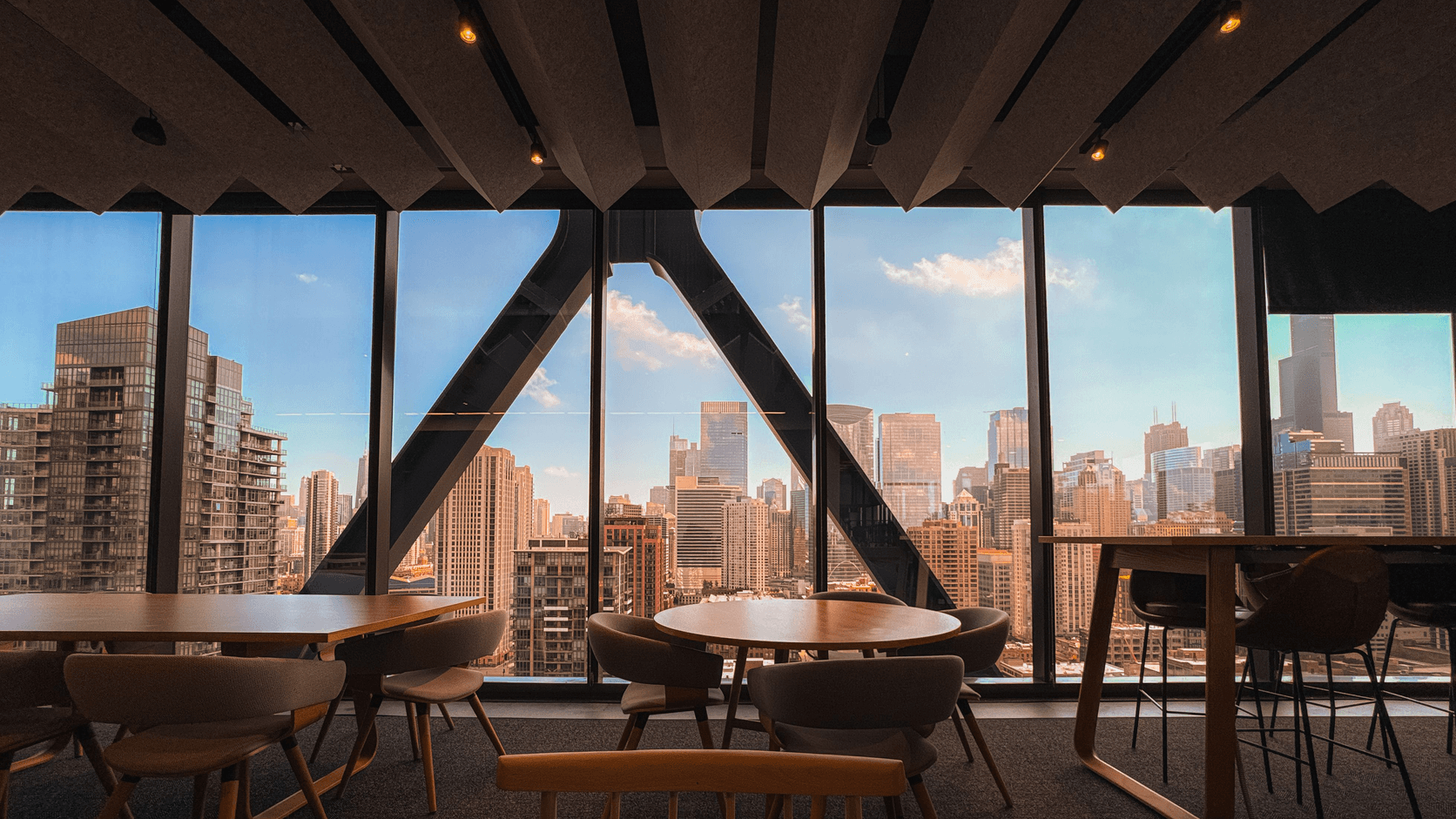 Breakout lounge with skyline views